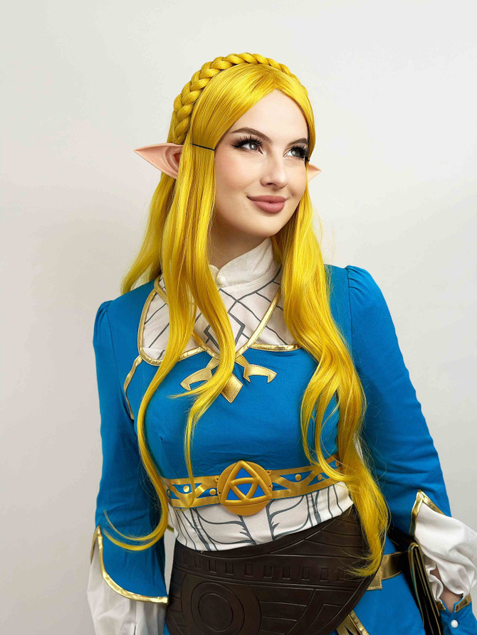 Elf Princess Z Cosplay Set Yellow Long Wig with Elf Ears - by Allaura