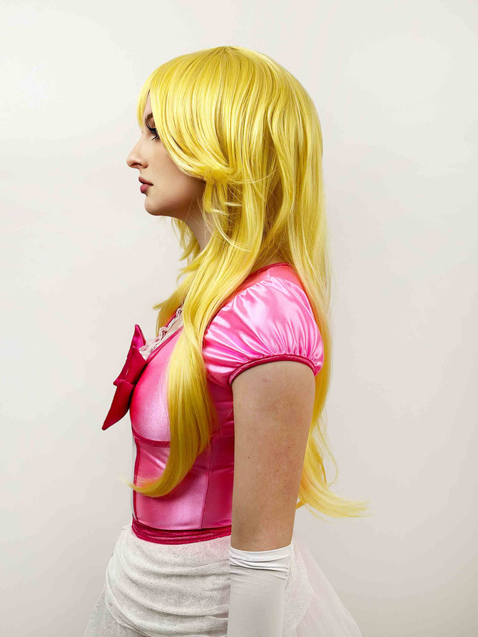 Princess Peach Yellow Wig from Super Mario
