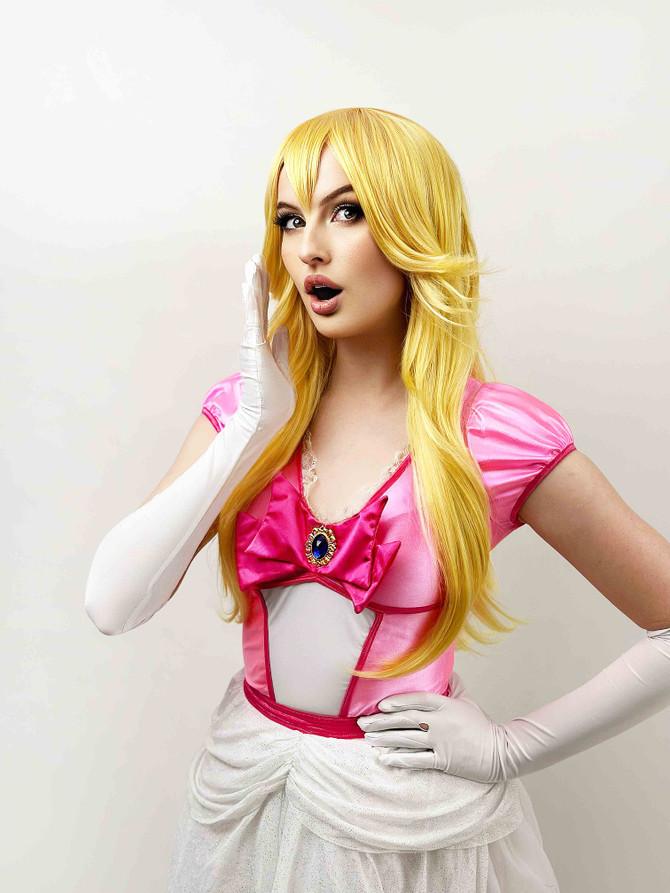 Princess Peach Yellow Wig from Super Mario