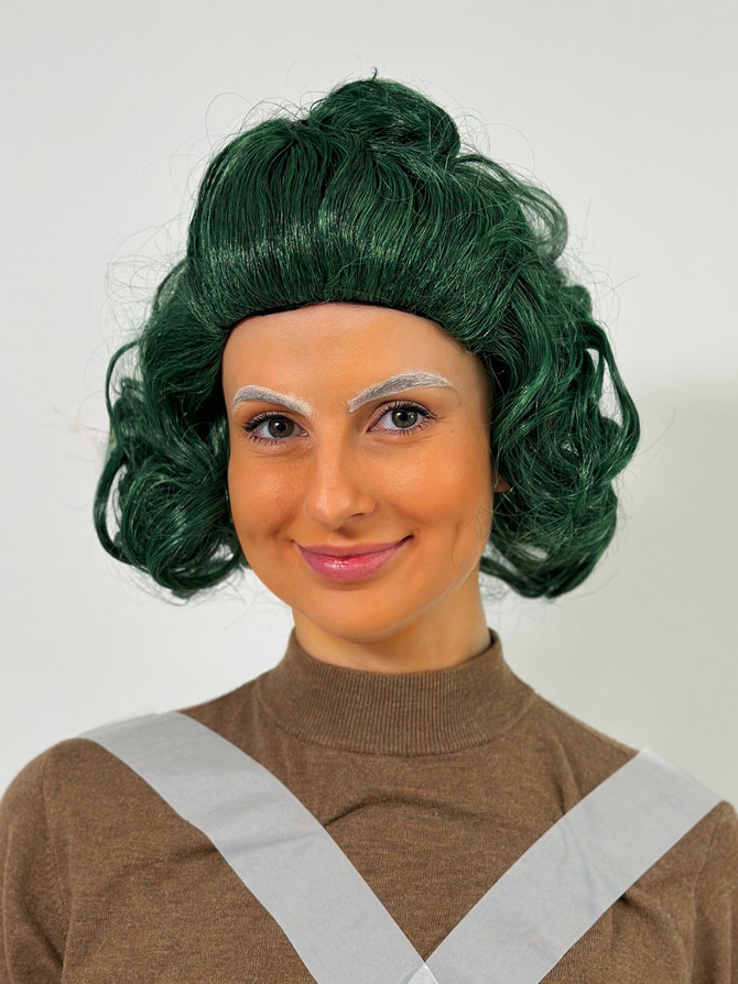 Oompa Loompa Willy Wonka Green Costume Wig (child/adult) By Allaura