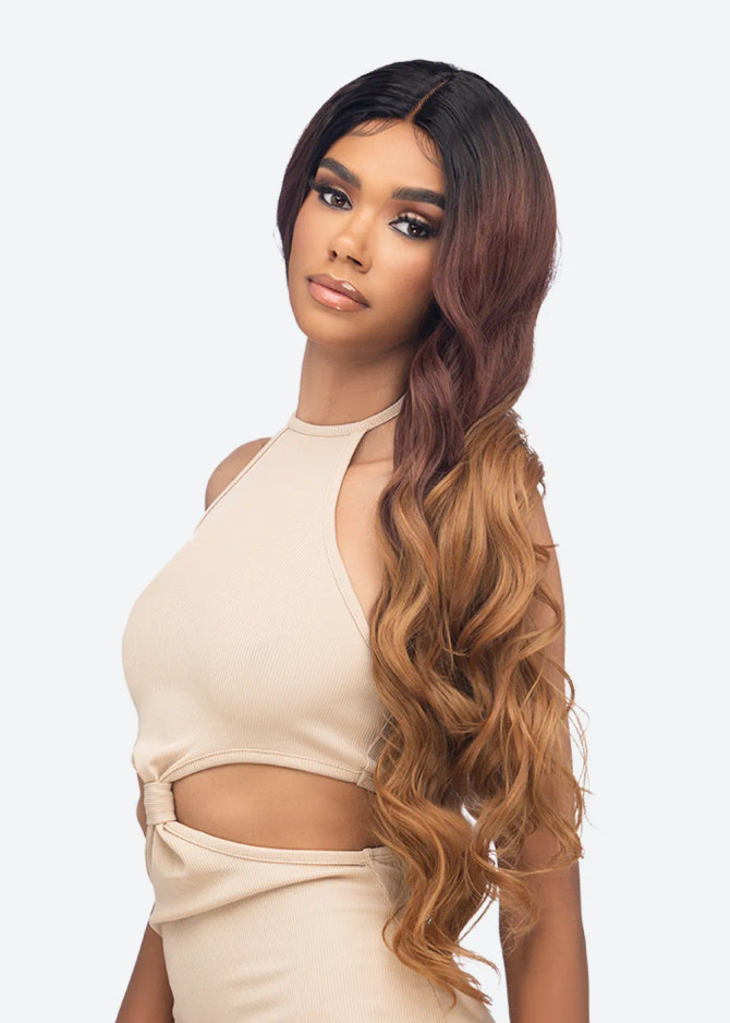 LUNA - HEAT RESISTANT LACEFRONT HUMAN HAIR BLEND 30 INCH WAVES - by Vivica Fox