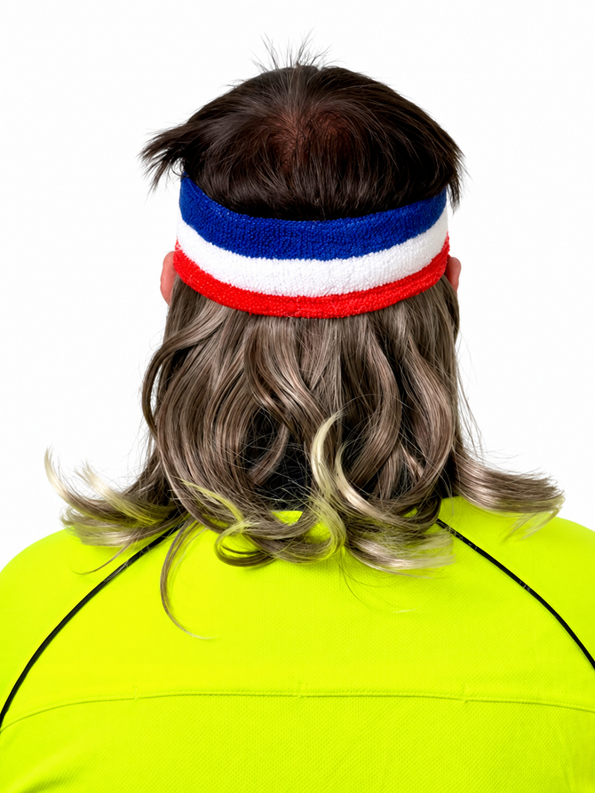 Magic Mullet Headband - Two Tone  Blonde Brown - Bryce O Matey
