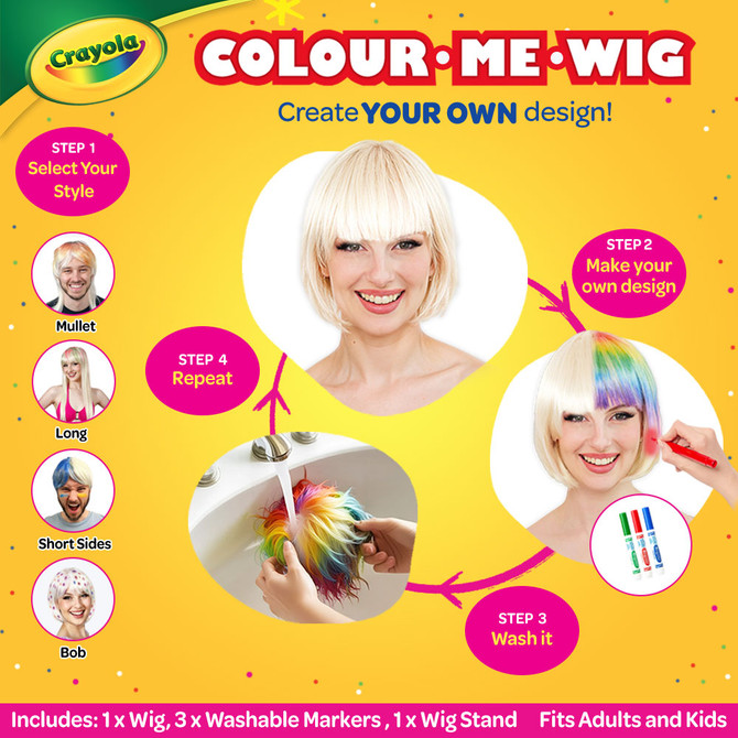 Easy instructions for Colour-Me washable wigs