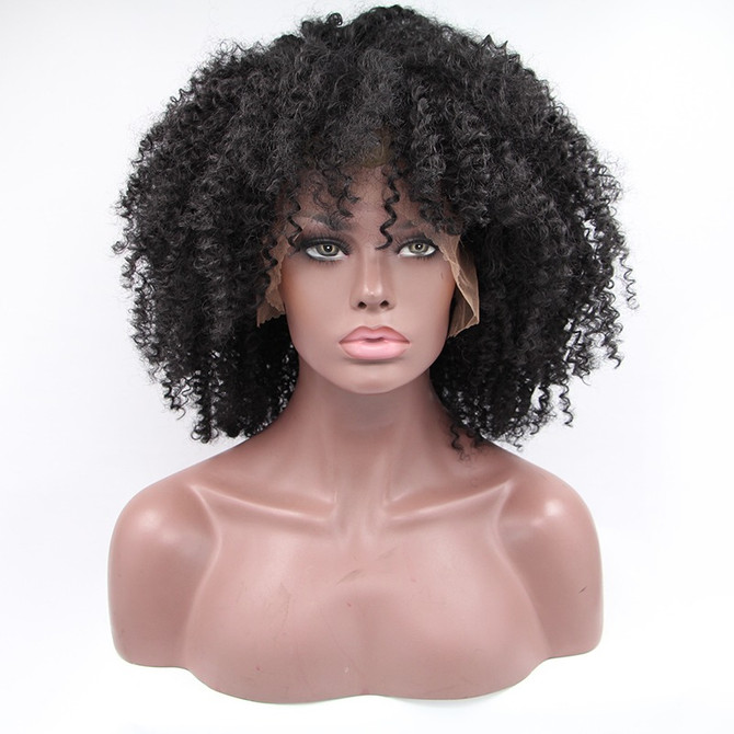 DEE - Lace Front Black Spiral Curls Short Wig - by Queenie Wigs