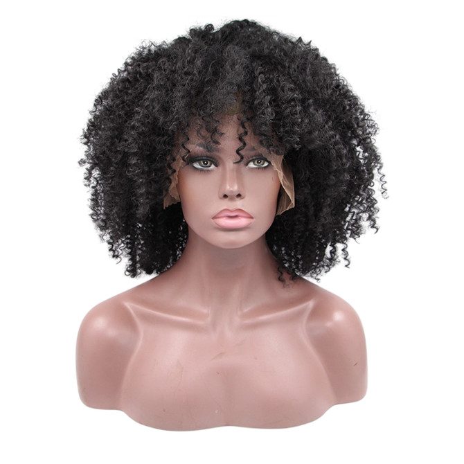 DEE - Lace Front Black Spiral Curls Short Wig - by Queenie Wigs