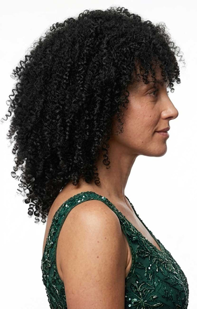 DEE - Lace Front Black Spiral Curls Short Wig - by Queenie Wigs