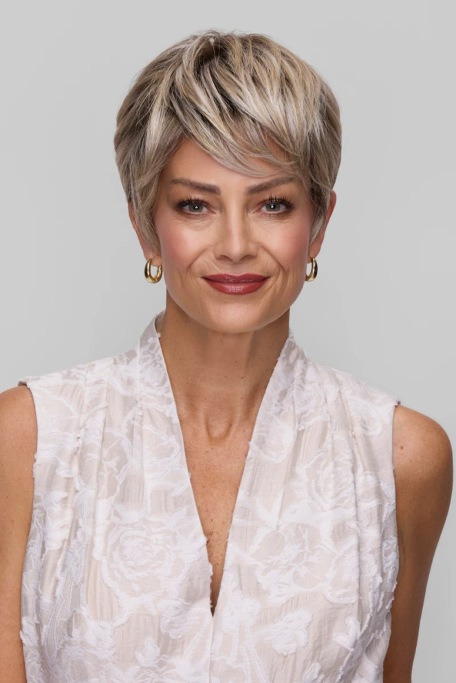 TESS - Lace Front Monofilament Short Straight Pixie Wig - by Jon Renau