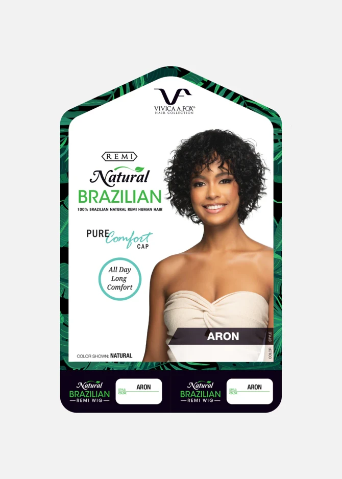 ARON - 100% Remi Human Hair 10 INCH SHORT WAVY LAYERS - by Vivica Fox - NATURAL