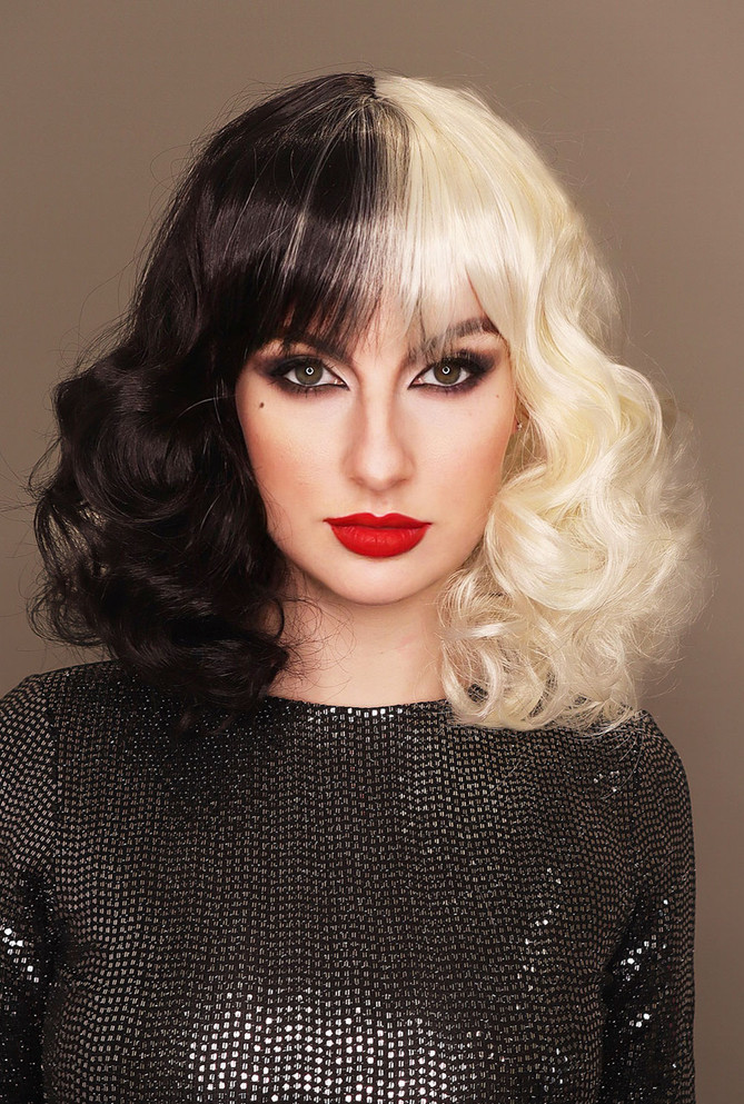 Cruella De Vil Inspired Costume Wig