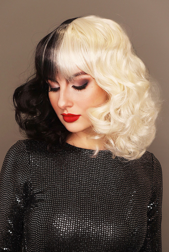 Cruella De Vil Inspired Costume Wig