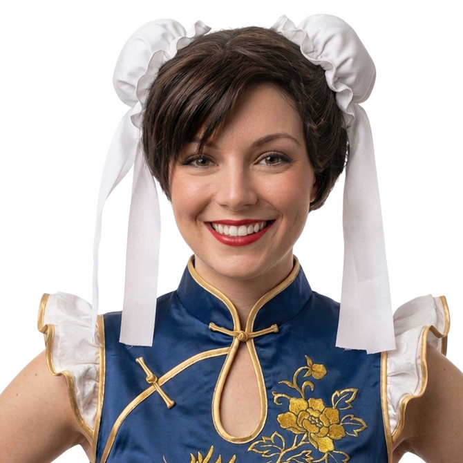 IMPERIAL STREET WARRIOR  CHUN-LI WIG WITH COVERED BUNS