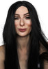 70's Cher - Long Black Costume Wig (High Quality Fibre) - by Allaura