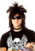 Black 80's Spiky Punk Mullet Costume Wig - Unisex - by Allaura