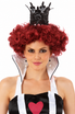 Queen Of Hearts Red Maroon Costume Wig - by Allaura