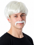 Hans the German Backpacker Oktoberfest Ken Blonde Short Costume Wig & Moustache Set - by Allaura