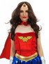 Super Heroine (Wonder Woman) Long Dark Brown Costume Wig - by Allaura