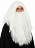 SANTA / MERLIN White Wig + Beard Wizard Costume Wigs - by Allaura