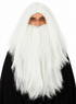SANTA / MERLIN White Wig + Beard Wizard Costume Wigs - by Allaura