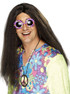 Hippy 70's Long Brown Costume Wig