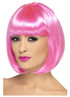 Pink Short Bob Partyrama Costume Wig