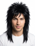 Mullet - 80's Black Spiky Mullet Costume Wig