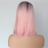 TAYLOR - Lace Front Ombre Light Pink Bob Wig - by Queenie Wigs