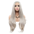 PEARL - Lace Front Lace Part Heat Resistant Long Grey Blonde Straight Wig - by Queenie Wigs