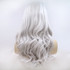 LINDSEY - Lace Front Wavy Silver Grey Wig - by Queenie Wigs
