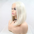 LUNA - Lace Front Platinum Blonde Blunt Bob Wig - by Queenie Wigs