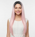 AIDEN - Lace Front Long Straight Ombre Pink Wig - by Queenie Wigs