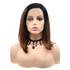 LAURA - Lace Front Ombre Auburn Brown Long Bob Wig - by Queenie Wigs