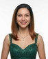 LAURA - Lace Front Ombre Auburn Brown Long Bob Wig - by Queenie Wigs