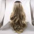 AVA - Lace Front Long Wavy Ombre Blonde Wig - by Queenie Wigs