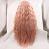 MIA - Lace Front Long Curly Pink Wig - by Queenie Wigs