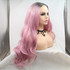 HARPER - Lace Front Long Wavy Ombre Pink Wig - by Queenie Wigs