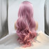 HARPER - Lace Front Long Wavy Ombre Pink Wig - by Queenie Wigs