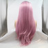 EMILY - Lace Front Long Straight Ombre Pink Wig - by Queenie Wigs