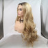 ELIZABETH - Lace Front Long Wavy Ombre Blonde Wig - by Queenie Wigs