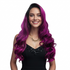 ORCHID - Lace Front Long Ombre Plum/Purple Wig by Queenie Wigs