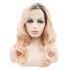 ADELE - Lace Front Medium Ombre Strawberry Blonde Wavy Wig - by Queenie Wigs