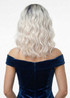 EDEN - Lace Front Ombre Platinum White Blonde Wavy Bob - by Queenie Wigs