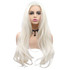 BRONTE - Lace Front Long Wavy Platinum Blonde Wig - by Queenie Wigs