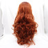 AUTUMN - Lace Front Long Curly Ombre Auburn Brown Wig - by Queenie Wigs