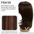 FS4/30 - Medium Dark Brown with Copper Blonde Frost