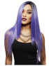 Manic Panic Ombre Two Tone Purple Long Straight Wig with Side Part