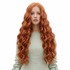 RUSTY - Lace Front Auburn Long Wavy Wig - by Queenie Wigs