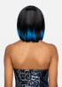 KODI - HEAT RESISTANT 11″ LAYERED BOB WITH SWEPT BANGS - BLUE TIPS