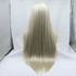 SYLVIE - Lace Front Ice Ash Grey Blonde Long Straight Wig - By Queenie Wigs