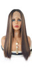 VIENNA - Lacefront Chocolate Brown Long Straight Wig with Warm Blonde Highlights - by Queenie Wigs