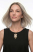 ARABELLA - Lacefront Ombre Grey Blonde Ash Blonde Straight Bob with Dark Roots - by Queenie Wigs